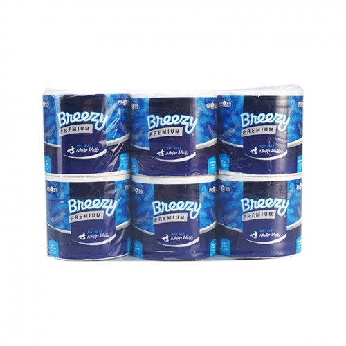 Giấy vệ sinh Breezy 6 cuộn cao cấp  Giấy vệ sinh Breezy 6 cuộn cao cấp