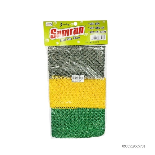 Lưới rửa chén túi 3 miếng Samran NS-XL3