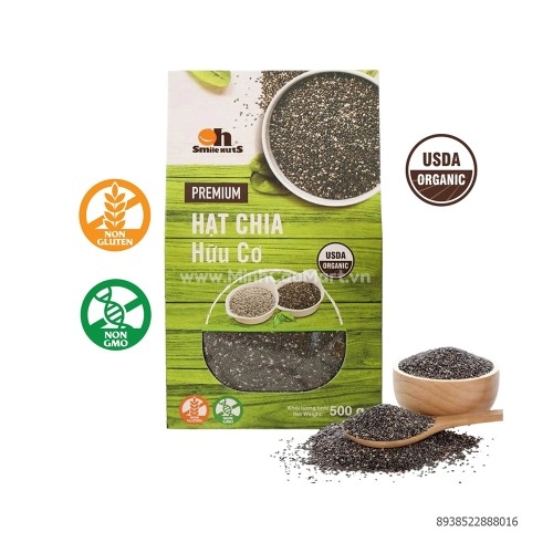 Hạt chia đen hộp giấy Smile Oh 500g