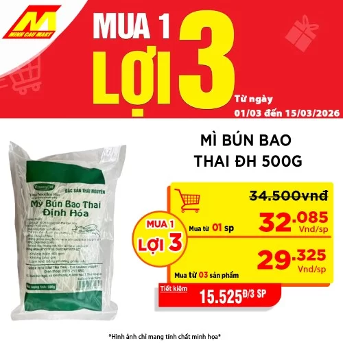Mì bún bao thai ĐH 500g