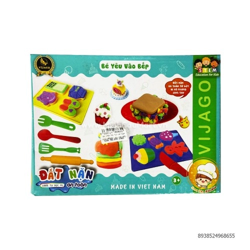 Đồ chơi đất nặn an toàn VJGO 466 (bé yêu vào bếp) Đồ chơi đất nặn an toàn VJGO 466 (bé yêu vào bếp)