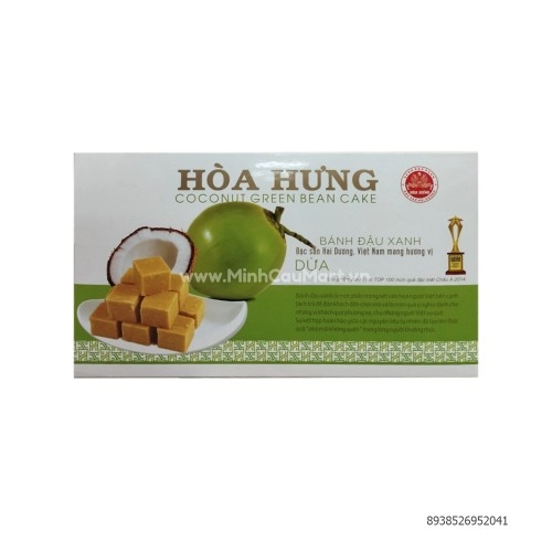 Bánh Đậu Xanh Hoà Hưng Vị Dừa 300g  Bánh Đậu Xanh Hoà Hưng Vị Dừa 300g