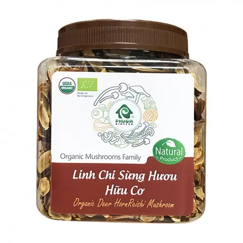 Nấm Linh Chi Sừng Hươu Lát 200g 