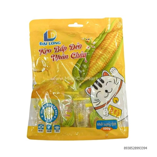 Kẹo Bắp dẻo nhân chảy Đại Long 500g Kẹo Bắp dẻo nhân chảy Đại Long 500g