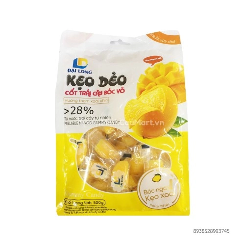 Kẹo dẻo hương xoài bóc vỏ Đại Long 500Gr