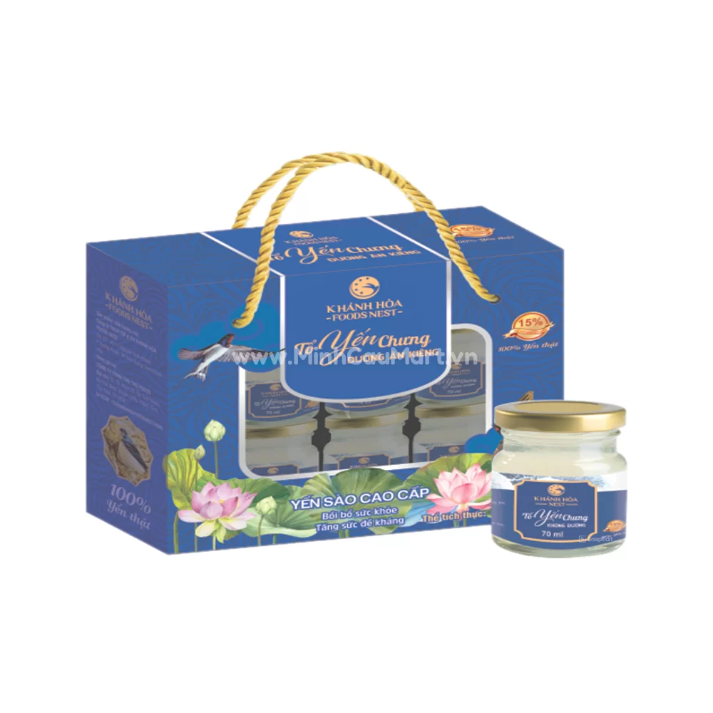 Yến đường phèn 15% KH foodnest lốc 70ml*6 Yến đường phèn 15% KH foodnest lốc 70ml*6