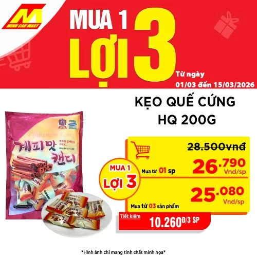 Kẹo Quế Cứng HQ 200g 