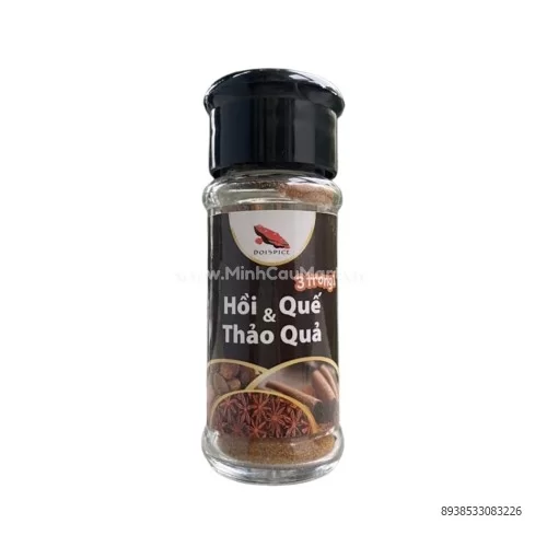Bột quế hồi thảo quả 25g                                                                                                                                                                                                                                   Bột quế hồi thảo quả 25g