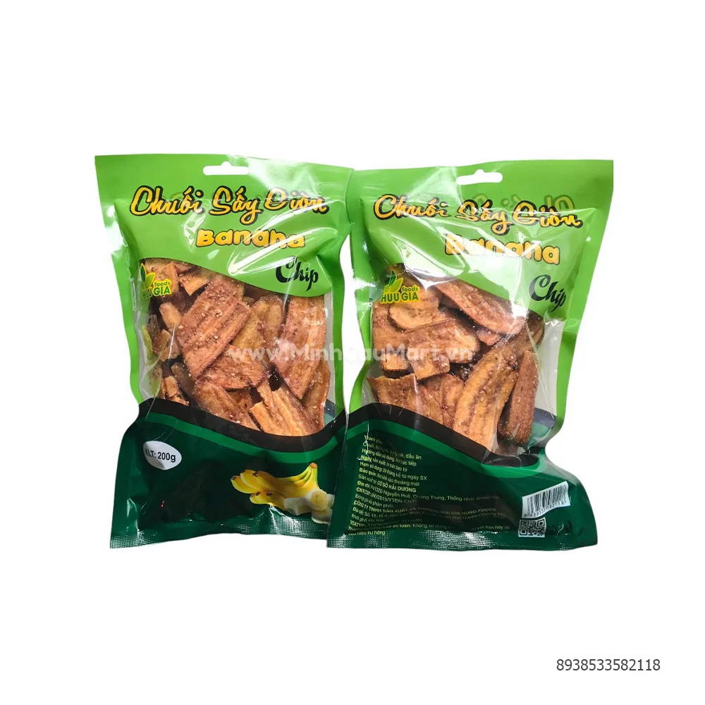 Chuối sấy giòn 200 Hữu Gia