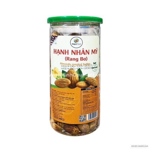 Hạt Hạnh Nhân Mỹ Rang Bơ Hapufood 400g Hạt Hạnh Nhân Mỹ Rang Bơ Hapufood 400g