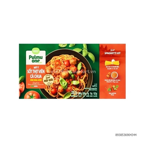 Set mỳ ý sốt thịt viên Pulmu one 332g