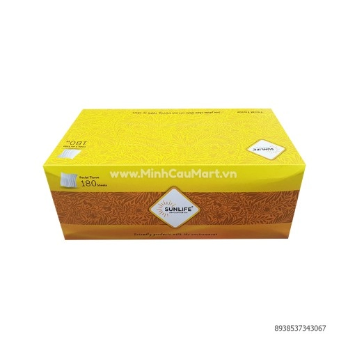 Khăn giấy lụa hộp Sunlife 180tờ