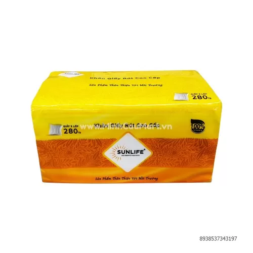 Khăn giấy rút cao cấp Sunlìfe 195mn*150mn*280tờ