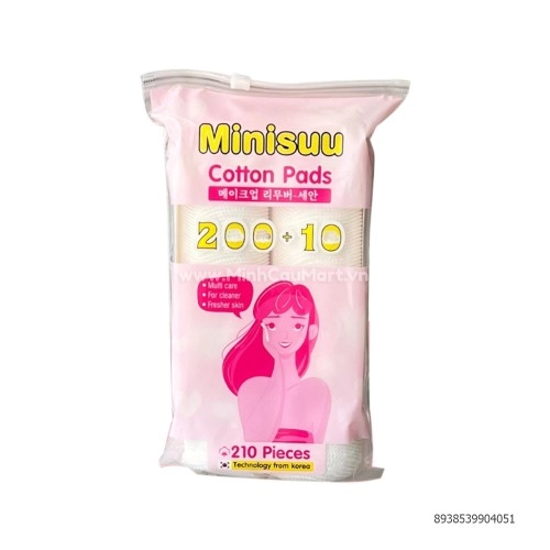 Bông tẩy trang MInisuu 210 miếng Bông tẩy trang MInisuu 210 miếng