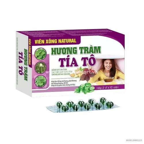 Viên Xông Natural Hương Tràm Tía Tô Hộp Tím 2 Vỉ x 10 Viên Viên Xông Natural Hương Tràm Tía Tô Hộp Tím 2 Vỉ x 10 Viên