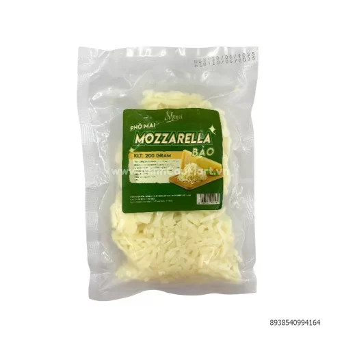 Phô mai sợi Merci Mozzarella 200g                                                                                                                                                                                                                          Phô mai sợi Merci Mozzarella 200g