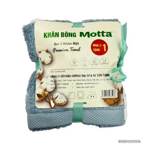 Sét 3 khăn mặt 28*48cm -5936 -2 tặng 1