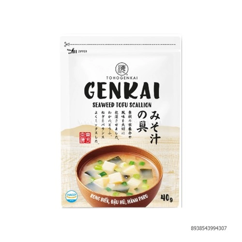 Rong biển đậu hũ hành nấu canh Genkai 40g 