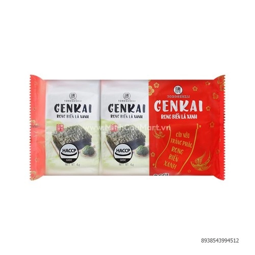 Rong biển ăn liền Genkai lá xanh 3 gioi/loc