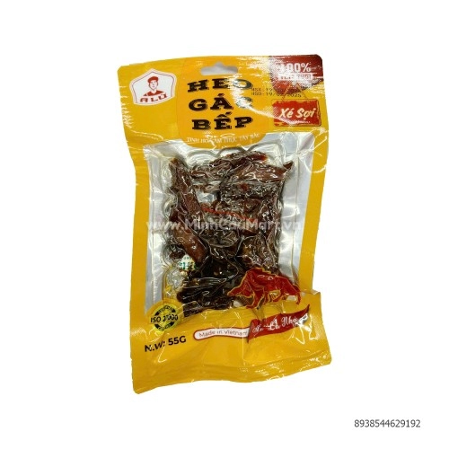 Thịt heo gác bếp xé sợi A Lử 55g Thịt heo gác bếp xé sợi A Lử 55g