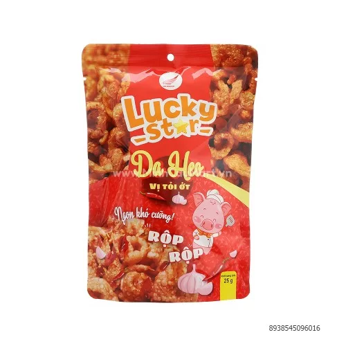 Da Heo Lucky Star Vị Tỏi Ớt 25g Da Heo Lucky Star Vị Tỏi Ớt 25g