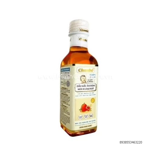 Dầu gấc mix 6 loại hạt ăn dặm Chanbé 100ml                                                                                                                                                                                                                