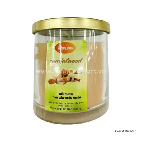 Sáp thơm hũ Kim Dung 200gr Hương gỗ Sáp thơm hũ Kim Dung 200gr Hương gỗ