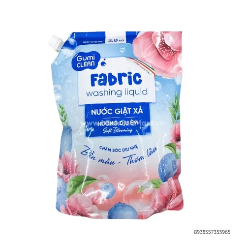 Nước Giặt Xả GUMi CLEAN 3.8kg/túi Hương Dịu Êm Nước Giặt Xả GUMi CLEAN 3.8kg/túi Hương Dịu Êm