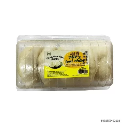 Bánh bao Mix 5 loại nhân Hải Yến 600Gr Bánh bao Mix 5 loại nhân Hải Yến 600Gr