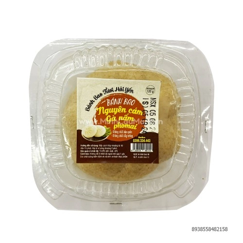 Bánh bao nguyên cám gà nấm phô mai Hải Yến 120Gr