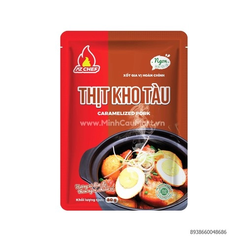 Gia vị sốt thịt kho tàu Vietchef 80g Gia vị sốt thịt kho tàu Vietchef 80g