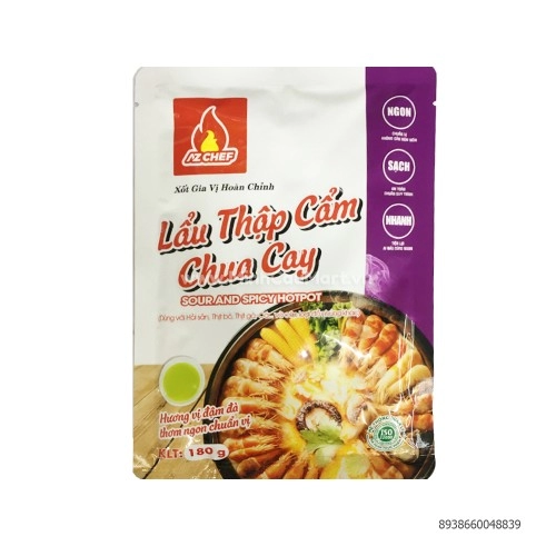 Xốt lẩu thập cẩm chua cay 180gr