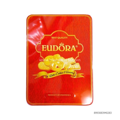 Bánh quy hộp thiếc Eudora 423g Bánh quy hộp thiếc Eudora 423g
