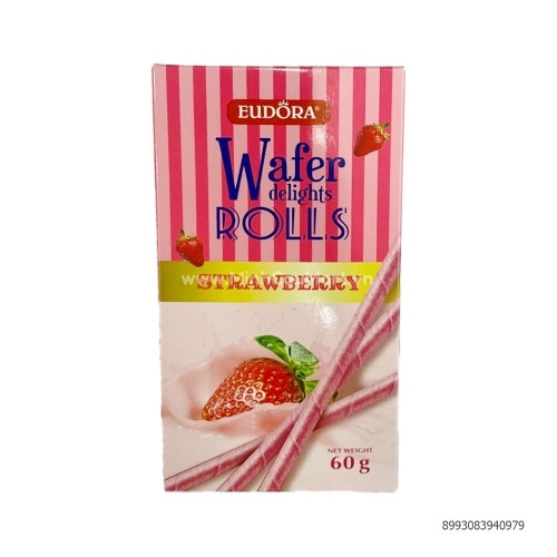 Bánh Quế Eudora Vị Dâu 60G Bánh Quế Eudora Vị Dâu 60G