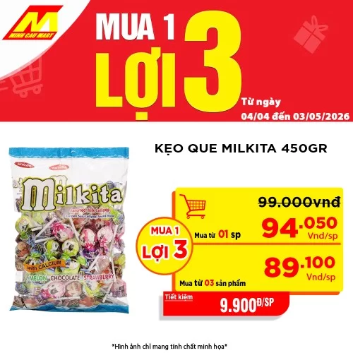 Kẹo Que Milkita 450Gr 