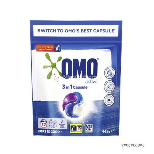 Túi 17 Viên Giặt OMO Siêu Đậm Đặc Bền Màu Túi 442g