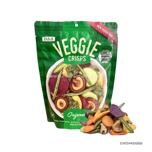 Rau củ sấy giòn vị truyền thống + vị cay DJ&A 90g