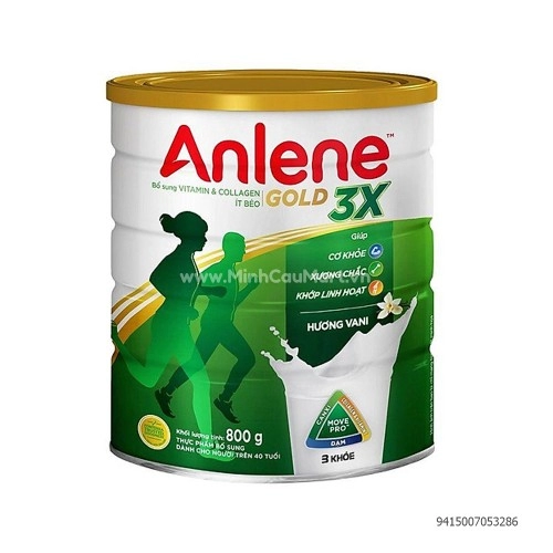 Anlene sắt GOLD 3X 800Gr  Anlene sắt GOLD 3X 800Gr