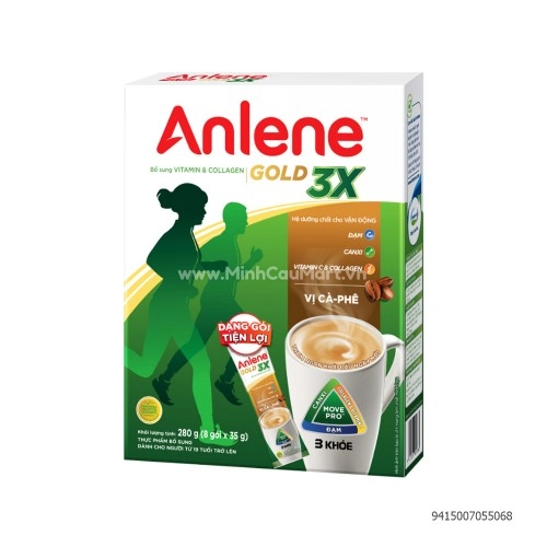 Sữa bột Anlene Gold vị Cà Phê 3X Hộp 08x35g Sữa bột Anlene Gold vị Cà Phê 3X Hộp 08x35g