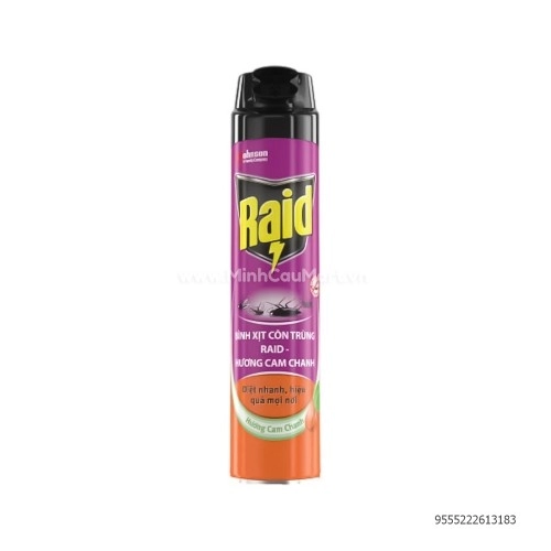 Raid xịt côn trùng hương cam chanh 520ml Raid xịt côn trùng hương cam chanh 520ml