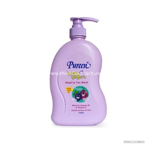 Tắm Gội Toàn Thân Tinh Chất Sữa Chua và Nho Pureen Malaysia 750ml 