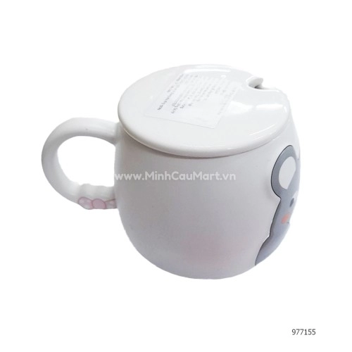 Cốc sứ có nắp in hình 450ml XL 155 Cốc sứ có nắp in hình 450ml XL 155