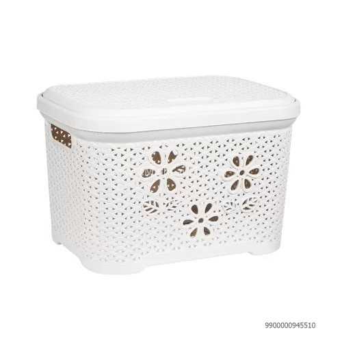 Giỏ Nắp Hoa No 5158 - Trắng