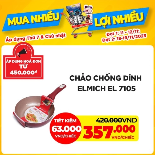 Chảo Chống Dính Elmich El 7105