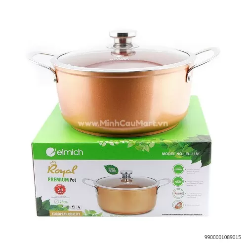 Nồi Phủ Sứ Elmich 26cm EL1181E  Nồi Phủ Sứ Elmich 26cm EL1181E