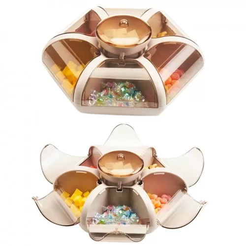 Khay đựng bánh kẹo tết phíp 6 cánh 1691