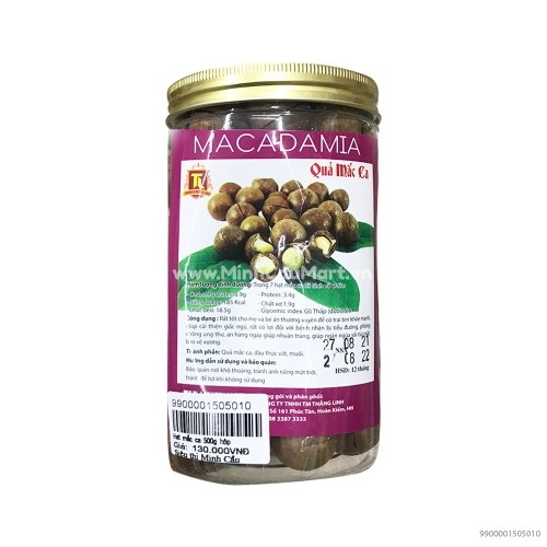 Hạt Mắc Ca 500g Hộp Tím 