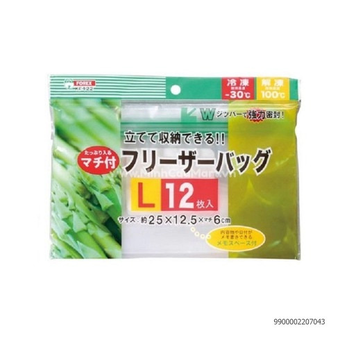 Sét 12 túi zip L Nhật KF-12