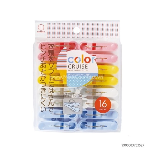 Set 16 Kẹp phơi quần áo 3601 Color Cruise Set 16 Kẹp phơi quần áo 3601 Color Cruise