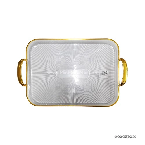 Khay chữ nhật nhựa trong tay cầm 6596A Khay chữ nhật nhựa trong tay cầm 6596A